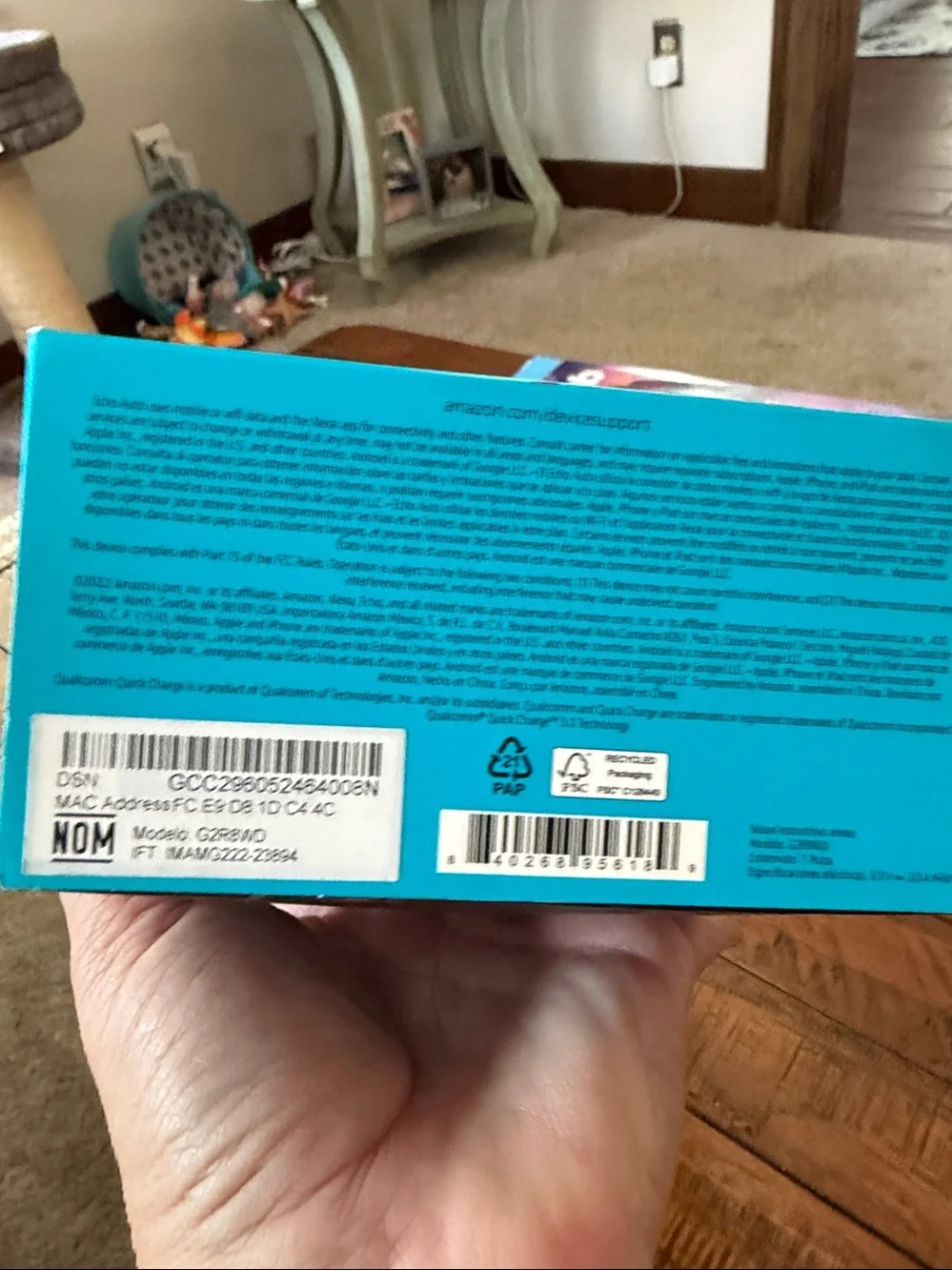 Amazon Echo Auto - Blue Packaging with Black Device
